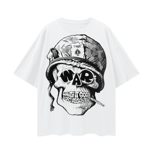 Thire' Say No to War Oversize Deep Drop Shoulder Tee