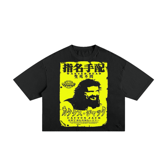 Thire' Cactus Jack Classic Frayed Boxy Tee (crop)
