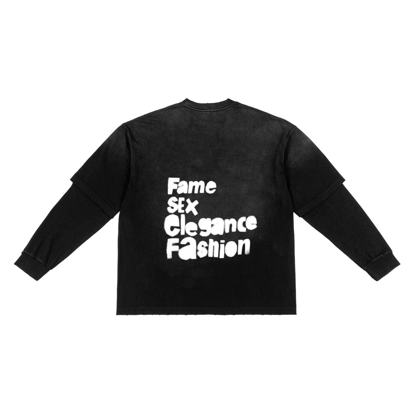 Thire' F.S.E.F Sunfade Hand-Frayed Faux Two-Piece T-Shirt