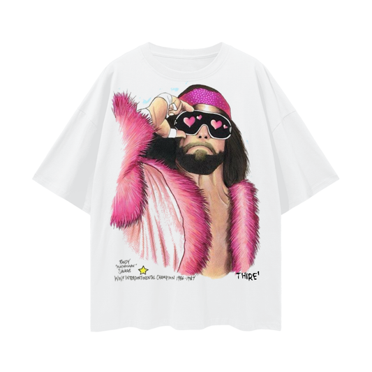 Thire' Macho Man Randy Savage Oversize Deep Drop Shoulder Tee
